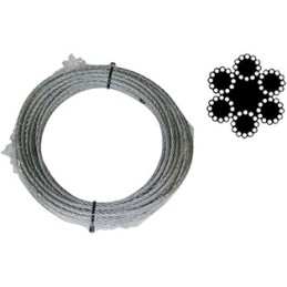 FUNE ACCIAIO ZINCATO COMMERCIALE MT.10 MM.3,Eur