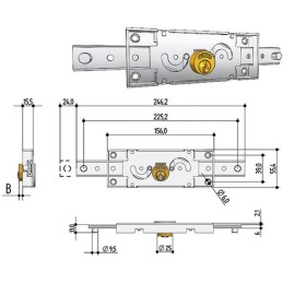 Prefer KW574 serratura Kit di sicurezza per porte basculanti