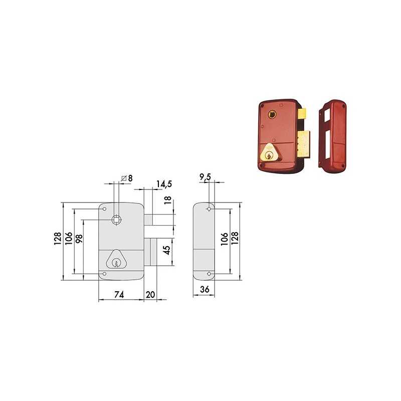 SERRATURE APPLICARE CISA ART.50211,Eur 47,68 Versione DESTRA Entrata chiave  45