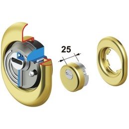 DEFENDER MAGNETICO DISEC MG351 MINI INT.31,Eur Finitura Ottone