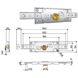 PROTEZIONE DISEC PS0600 LEVA SBLOCCO X